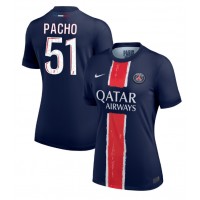 Paris Saint-Germain Willian Pacho #51 Fußballbekleidung Heimtrikot Damen 2024-25 Kurzarm